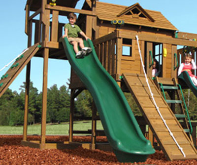 4m (14ft) Swoosh slide makes a great addition for any climbing frame.
