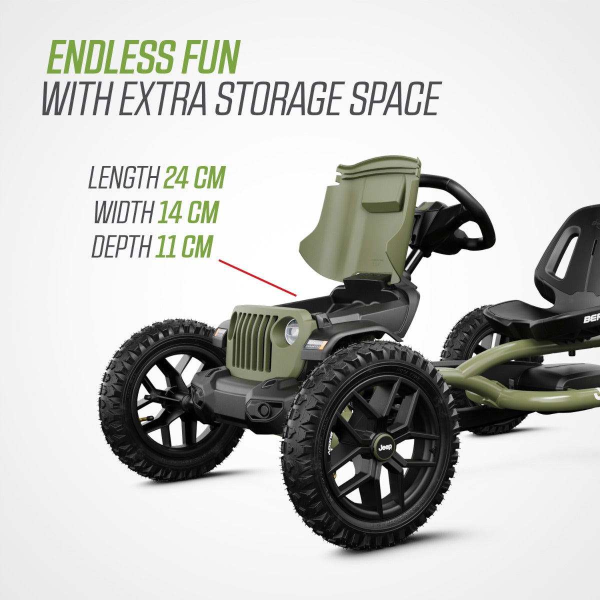 BERG Buddy Wrangler go kart with brake free wheel and air tyres - 8715839100044