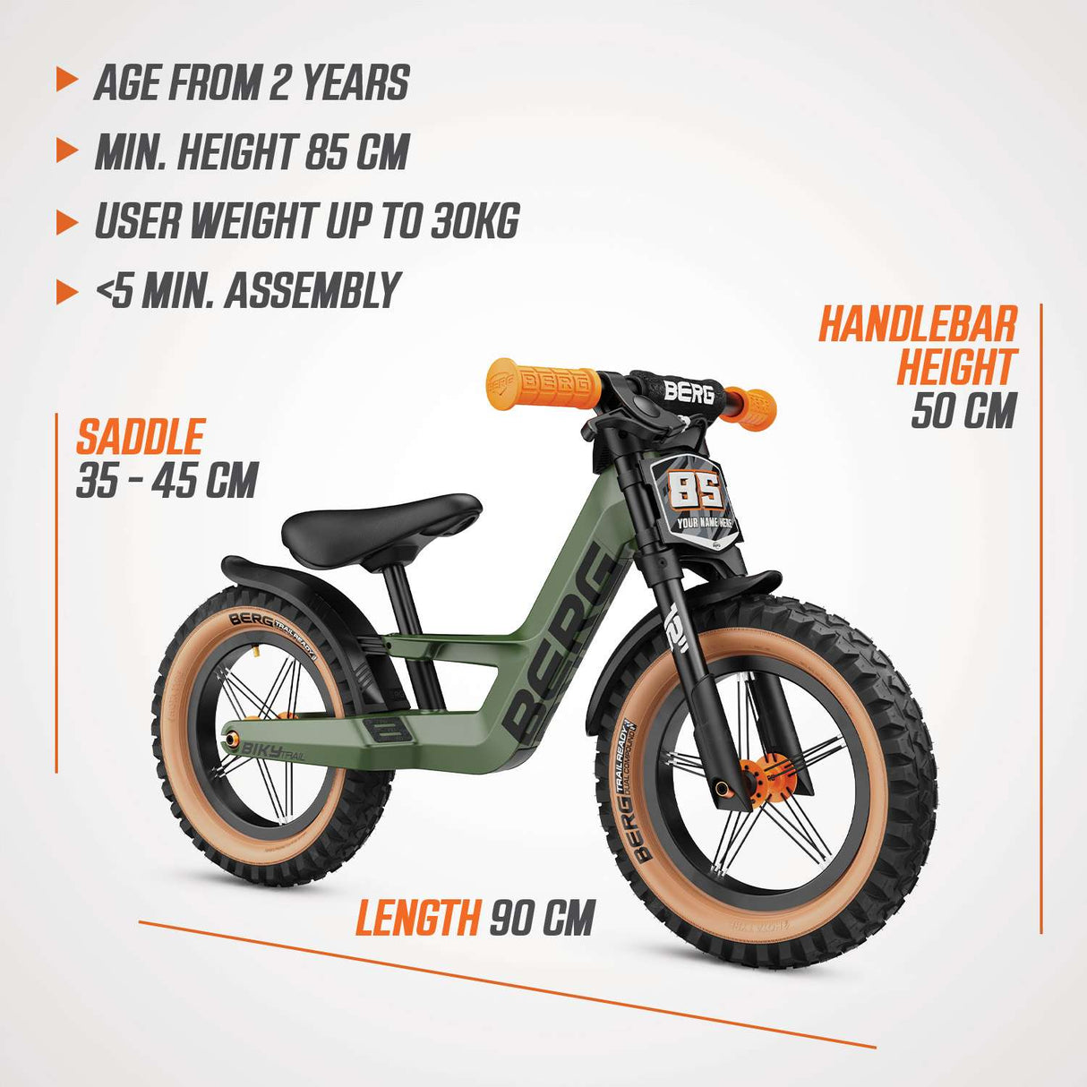 BERG Biky Trail Green Handbrake