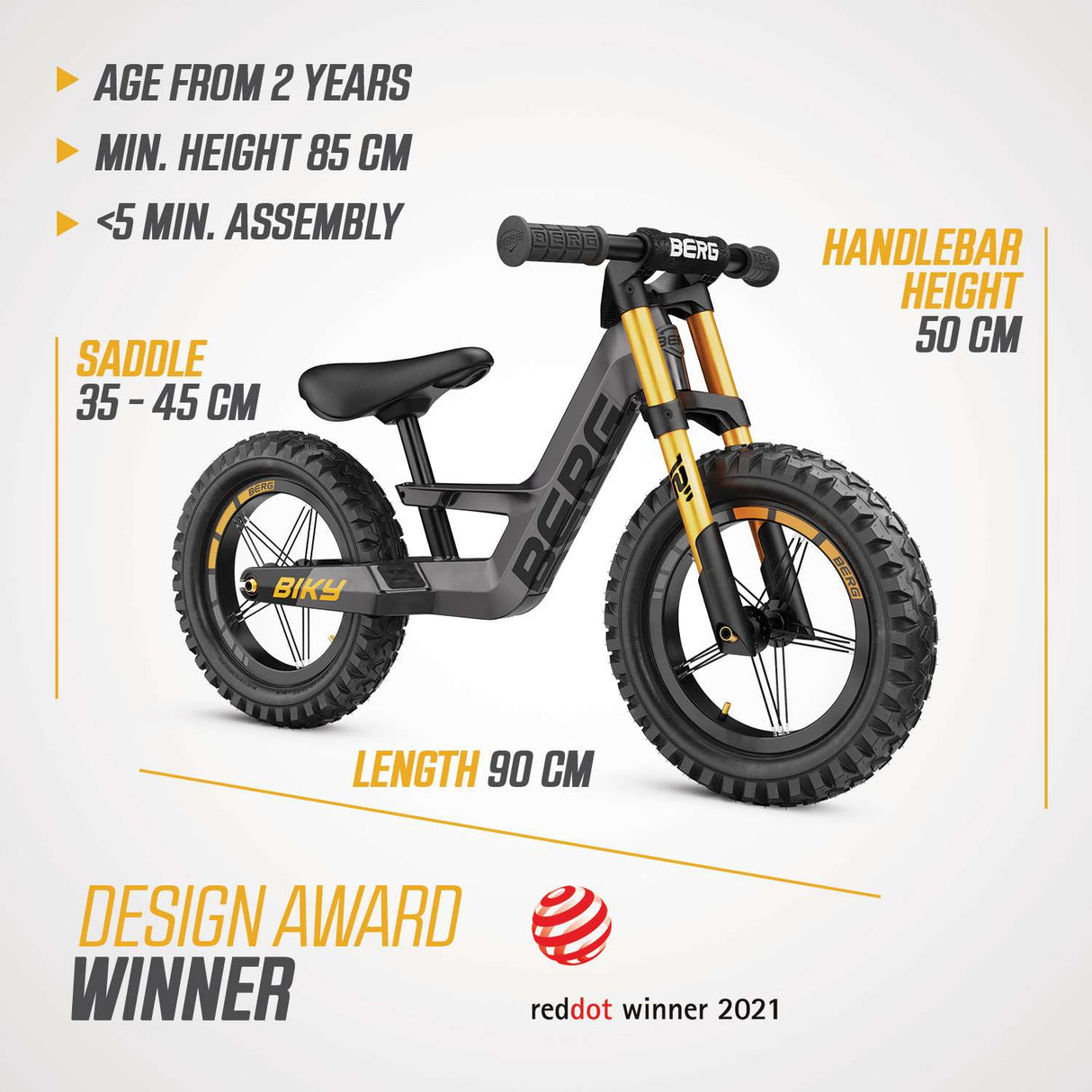 BERG Biky Cross Grey with Handbrake