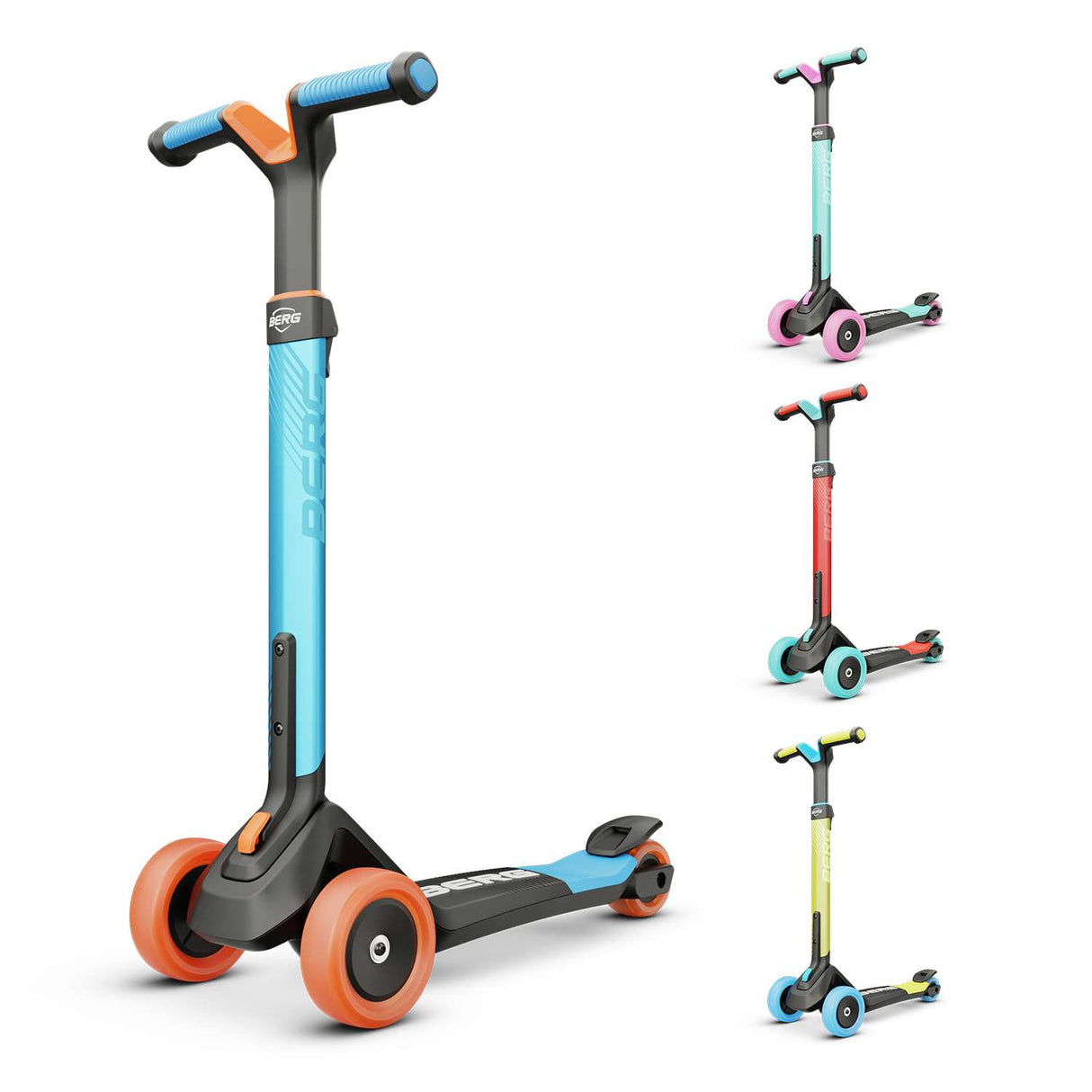 BERG Nexo Foldable 3 Wheeled Scooter Blue