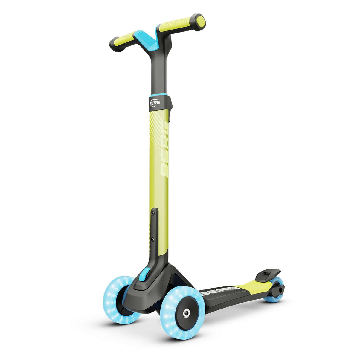 BERG Nexo Foldable Lights 3 Wheeled Scooter Lime