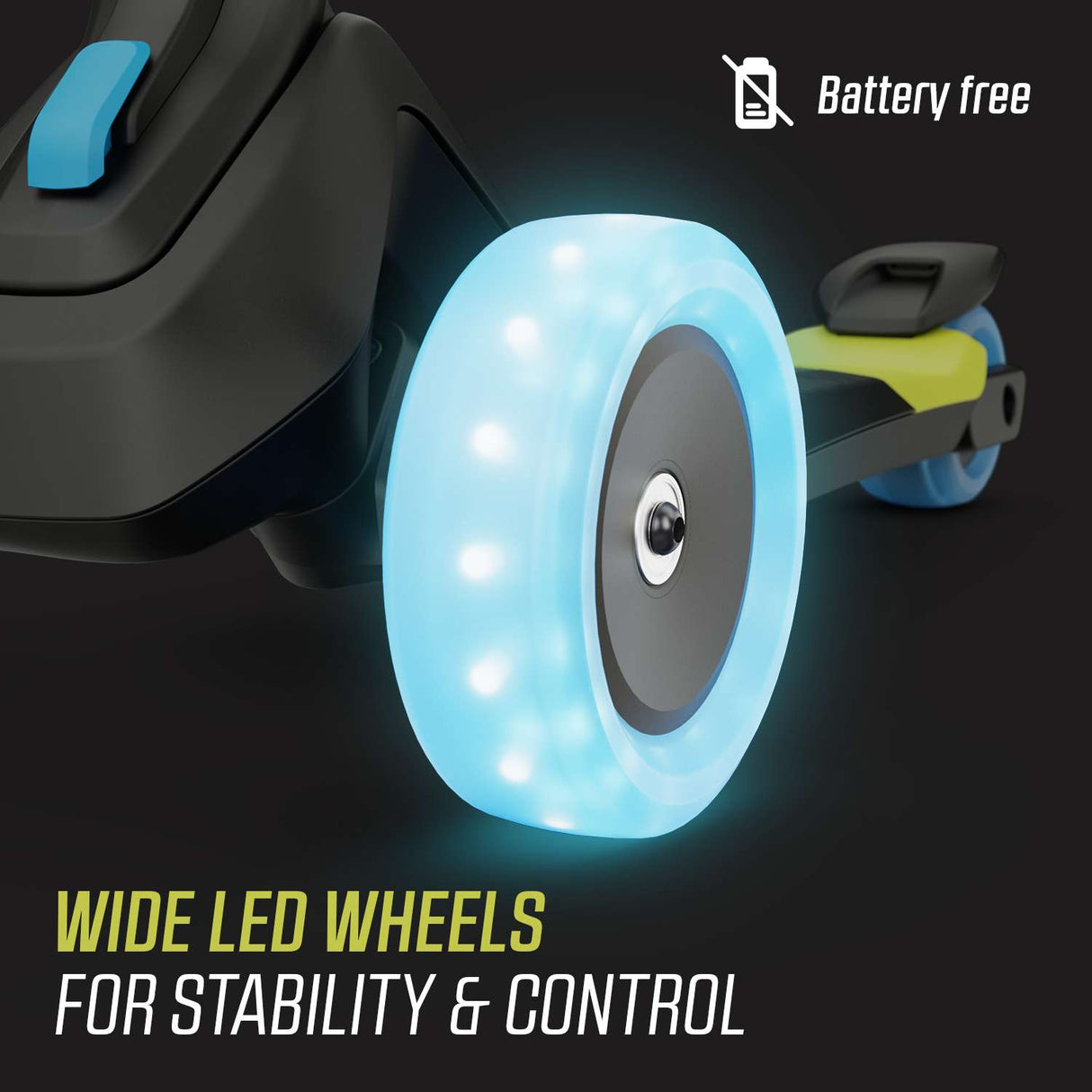 BERG Nexo Foldable Lights 3 Wheeled Scooter Lime