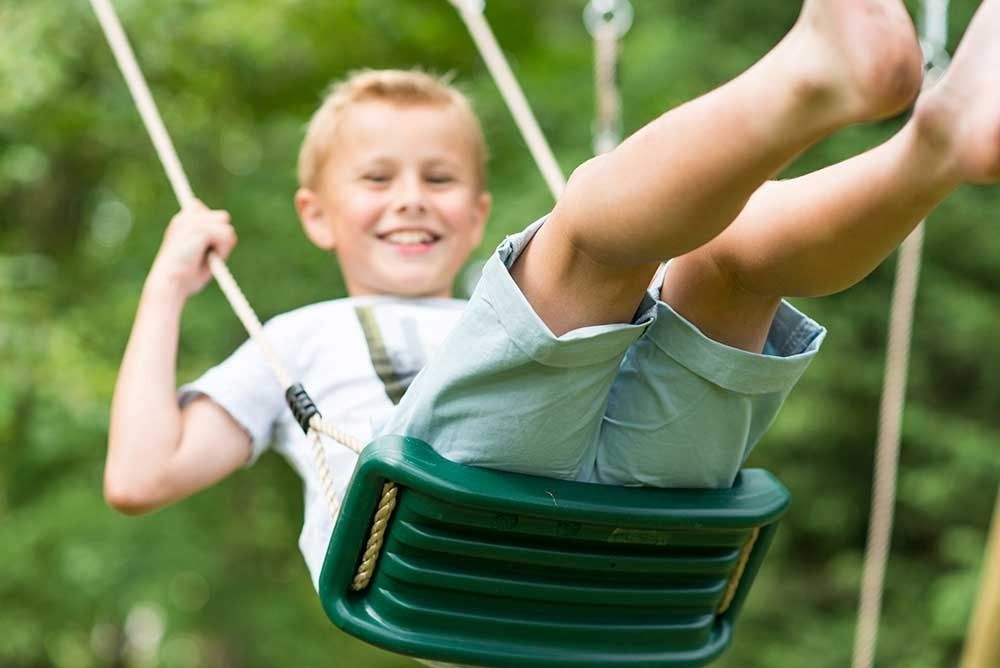 Includes 2 moulded swing seats