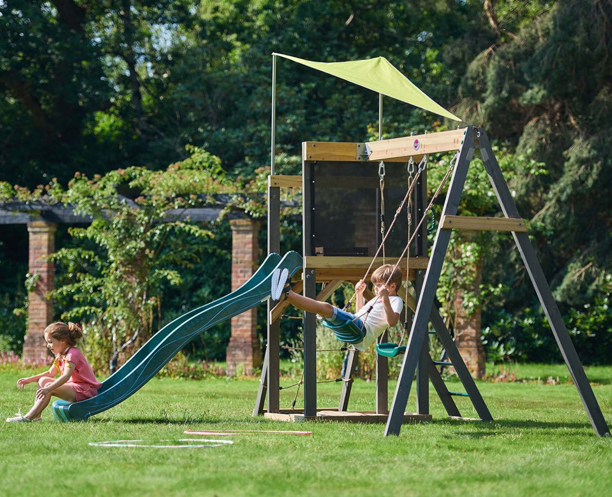 Plum Siamang Wooden Playcentre Swing and Slide - 5036523075886