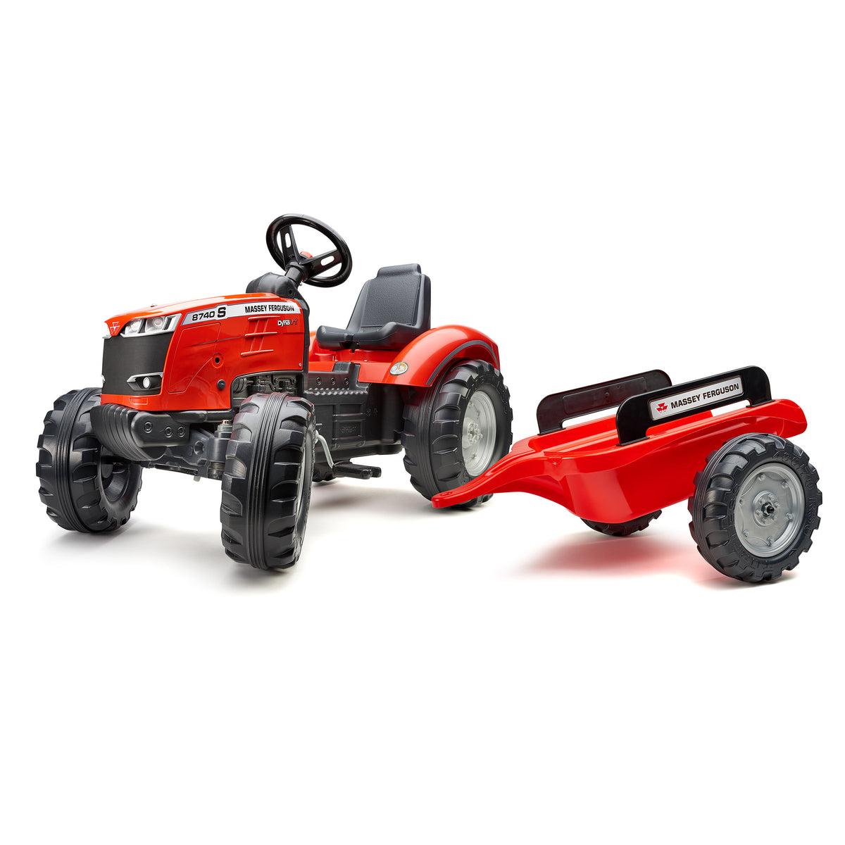 Falk Massey Ferguson S8740 Pedal Tractor with Trailer