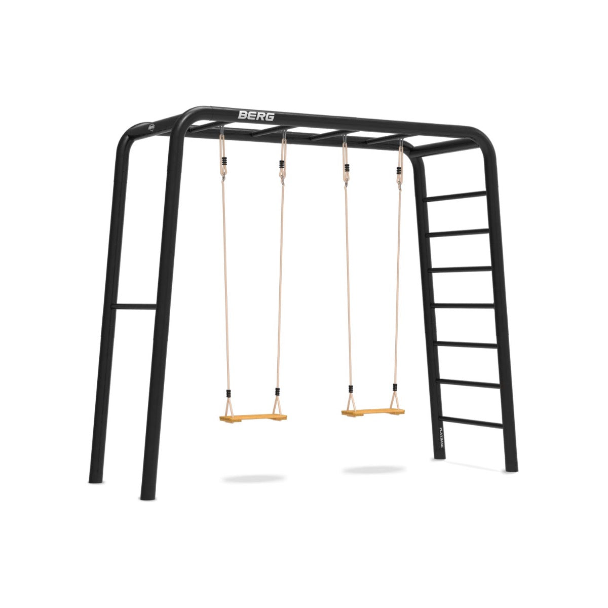 This nest swing is shown for illustrative purposes. It is not included with this set.