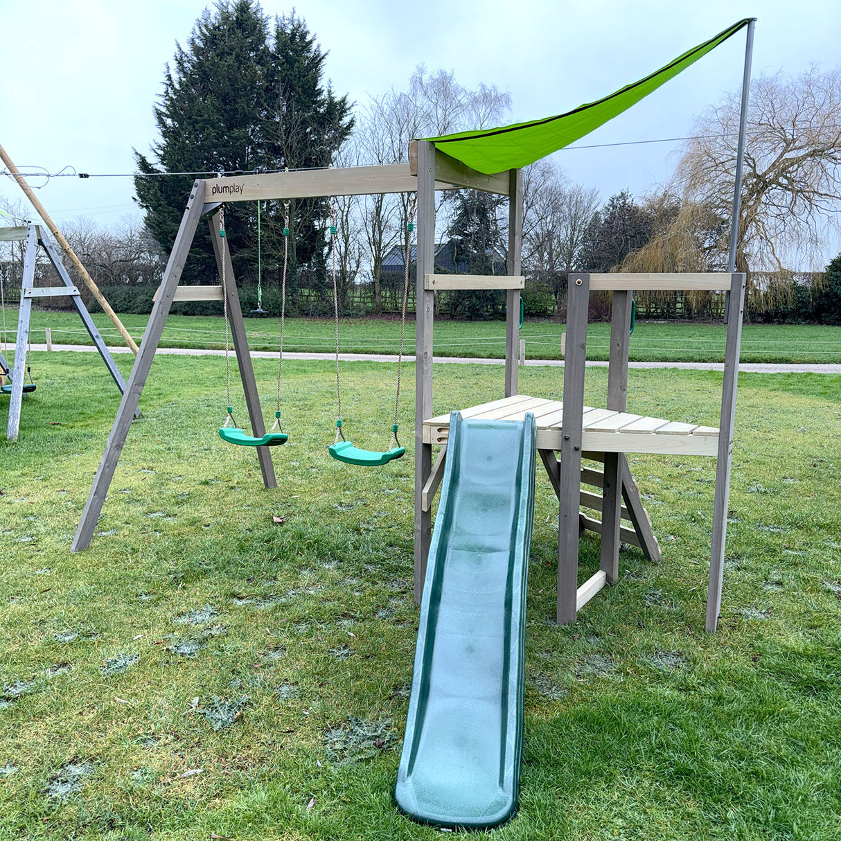 Plum Barbary Wooden Playcentre Swing and Slide