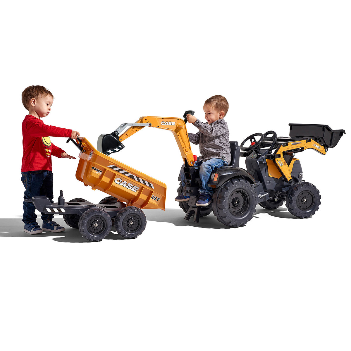 Falk Case IH Puma 240 CVX Backhoe with Excavator & Maxi Trailer