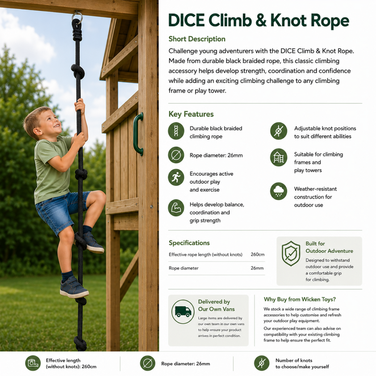 Climbing Rope with Knots
