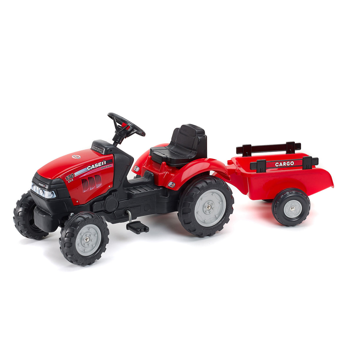 Falk Case IH Maxxum 130 CVX Pedal Tractor with Trailer