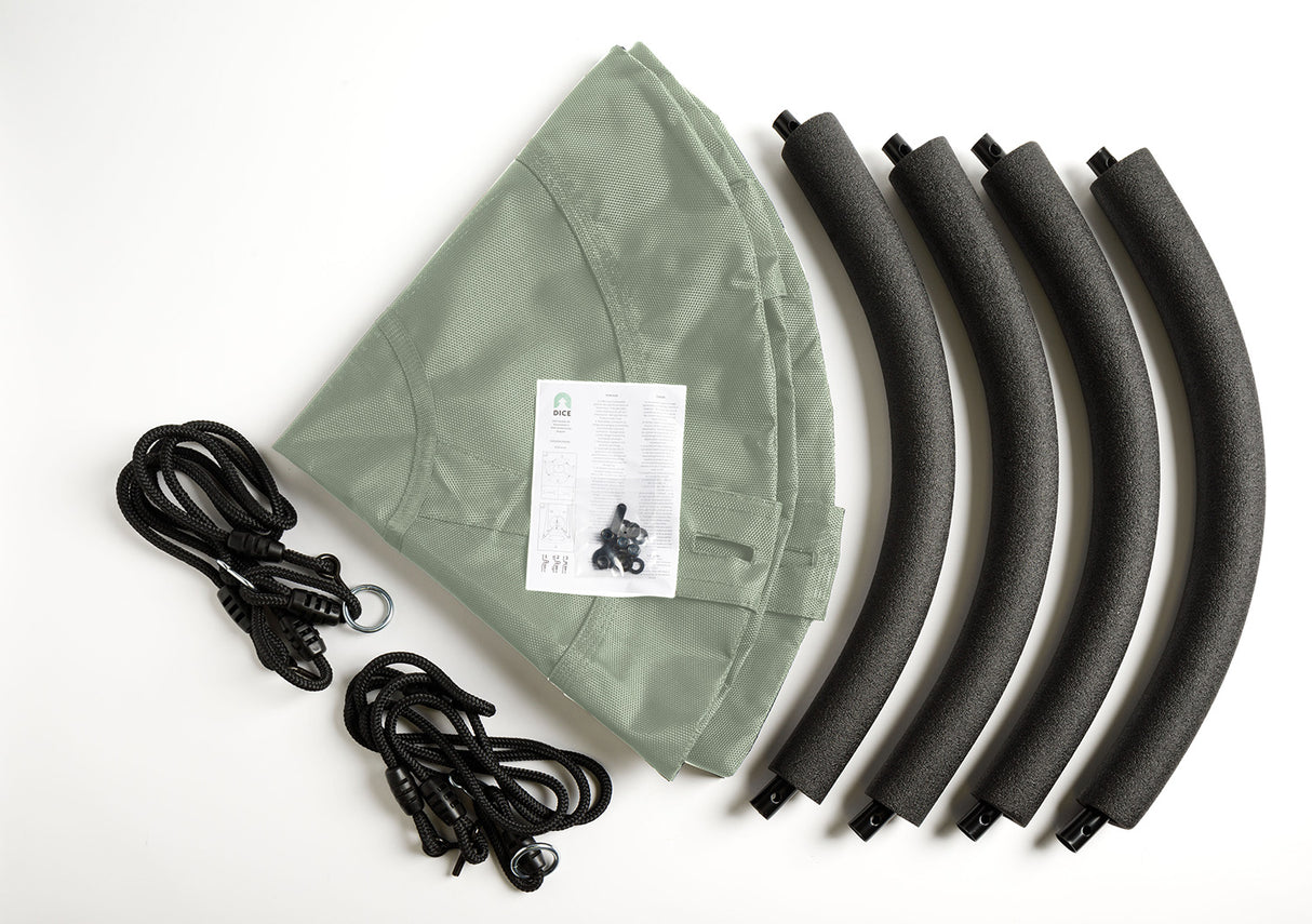 Nest Swing Round 100cm - Black Braided Rope