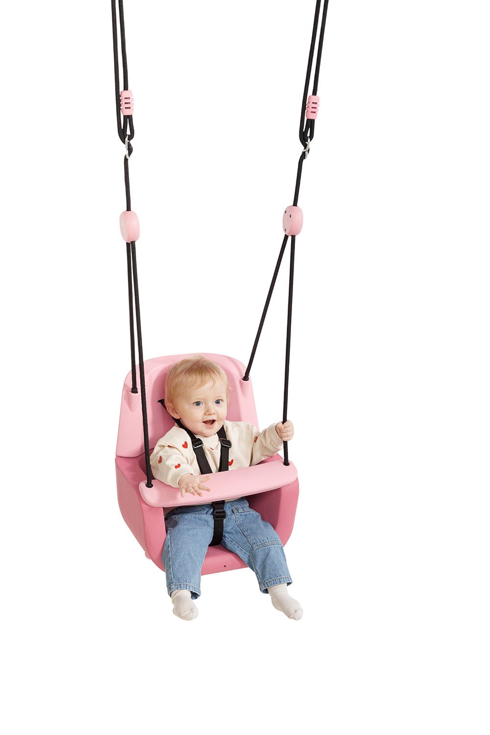 Plastic Baby Swing Seat 3 in 1 Design - Pastel Pink