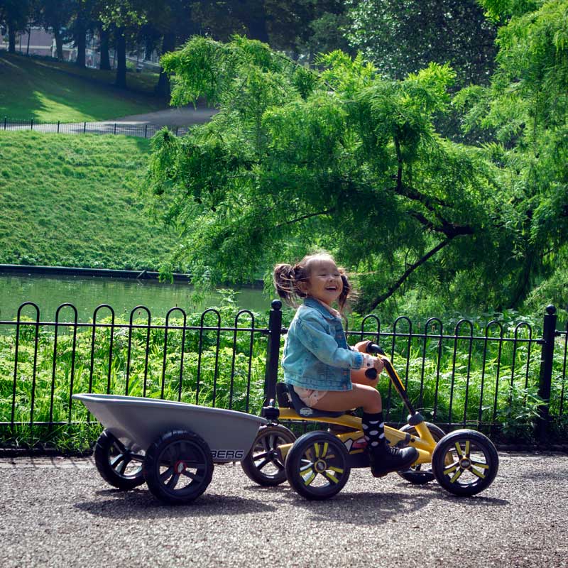 BERG Buzzy Trailer supplied with a tow bar.
