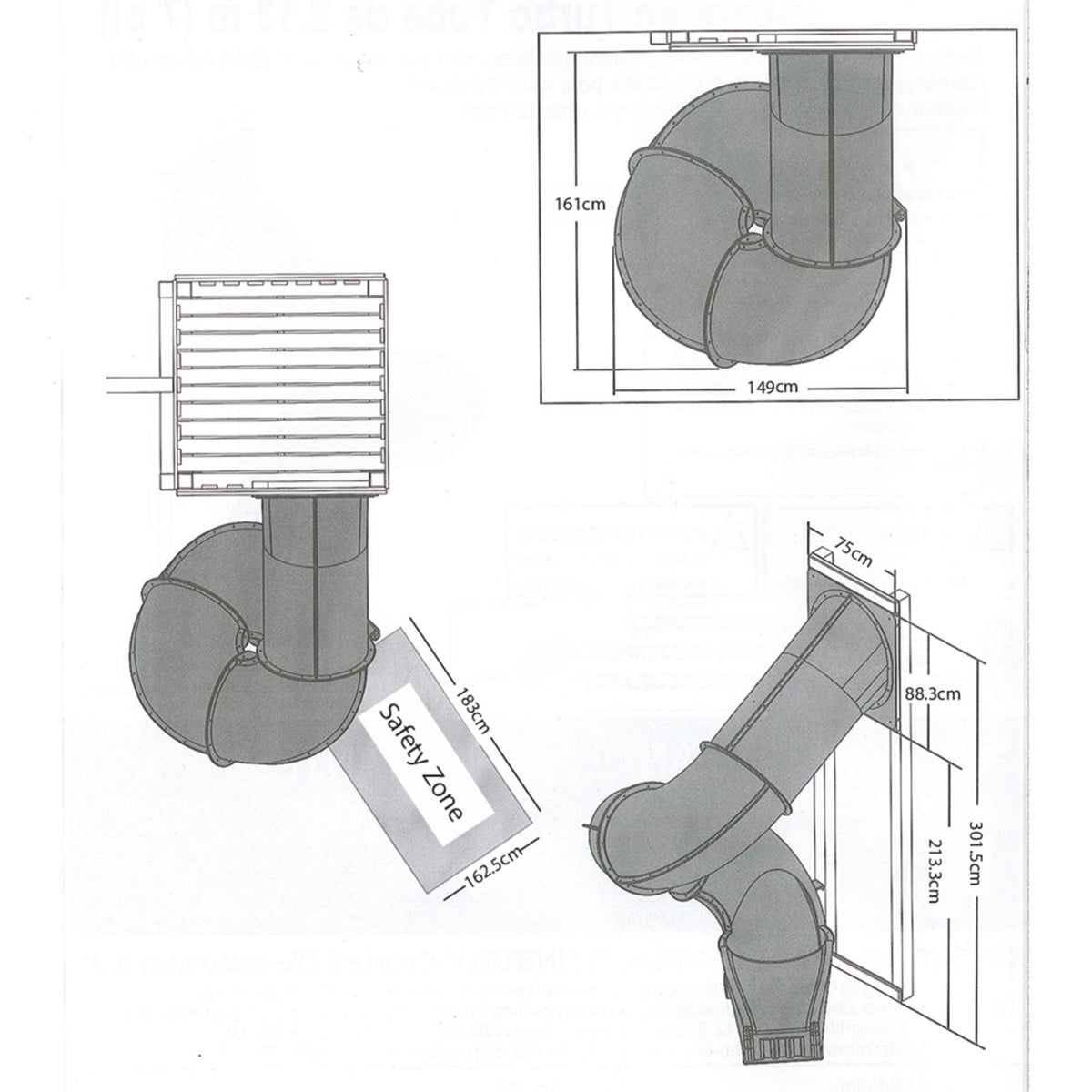 7ft Enclosed Tube Slide