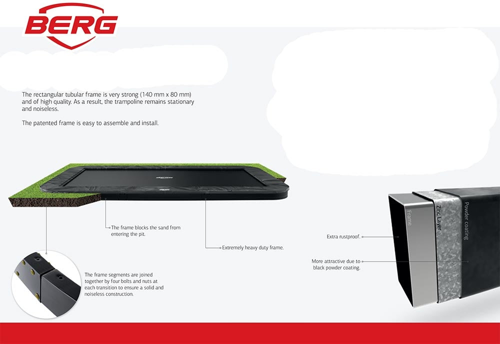 BERG Ultim Elite FlatGround 500 - frame work detail.