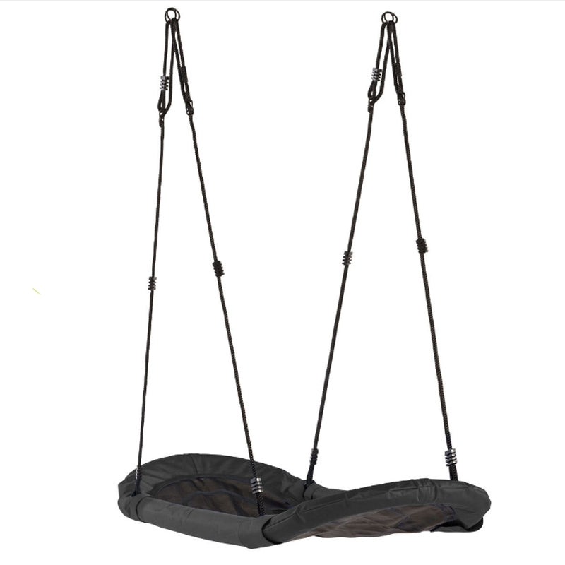Oval nest swing for one or two users - only needs the space of one standard swing seat.
