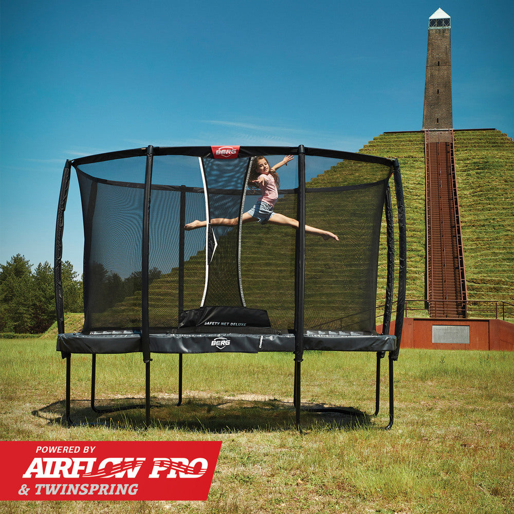 BERG Ultim Champion Regular 330 Grey + Safety Net Deluxe - 330cm x 220cm (11ft x 7ft)