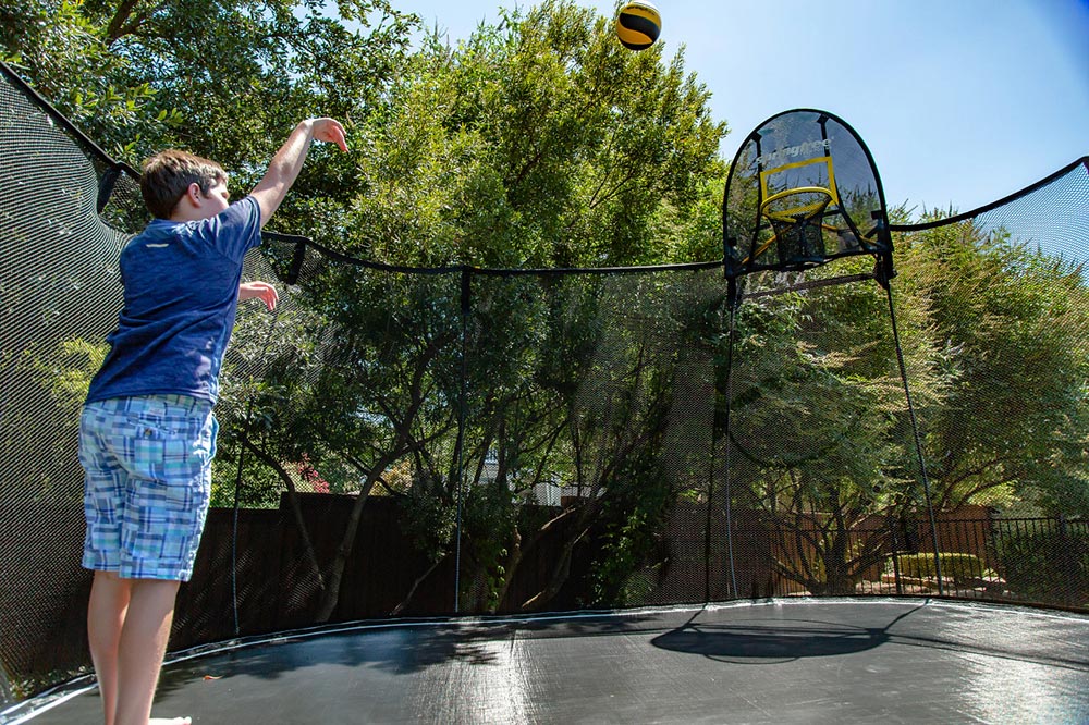 Springfree O77 - shown with optional basketball hoop.