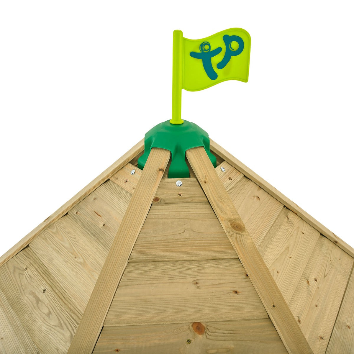 TP Castlewood Sherborne Wooden Climbing Frame with Single Swing Arm & Slide - 5021854113406