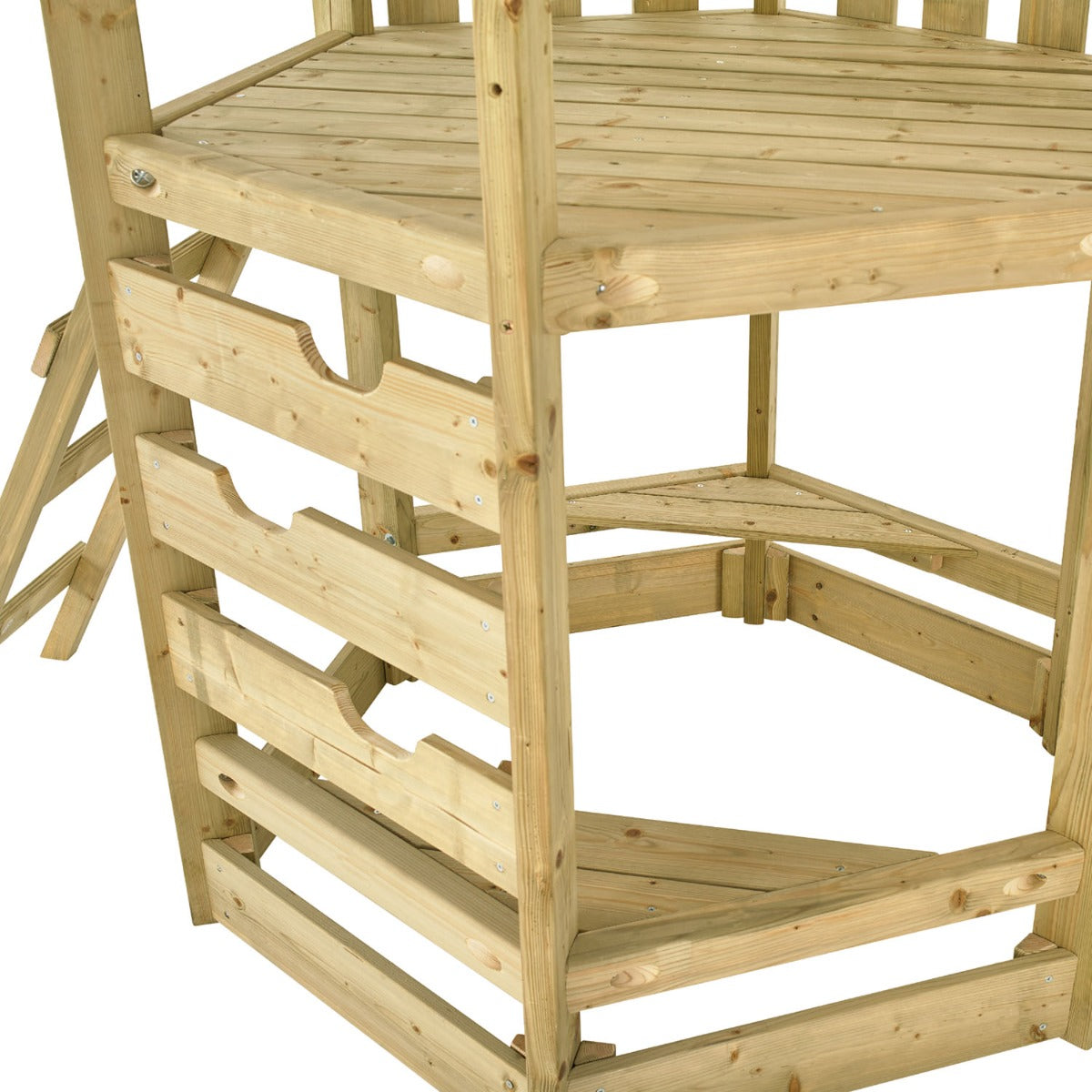 tp Castlewood Beeston Wooden Climbing Frame with Swing Set and Slide - 5021854934032