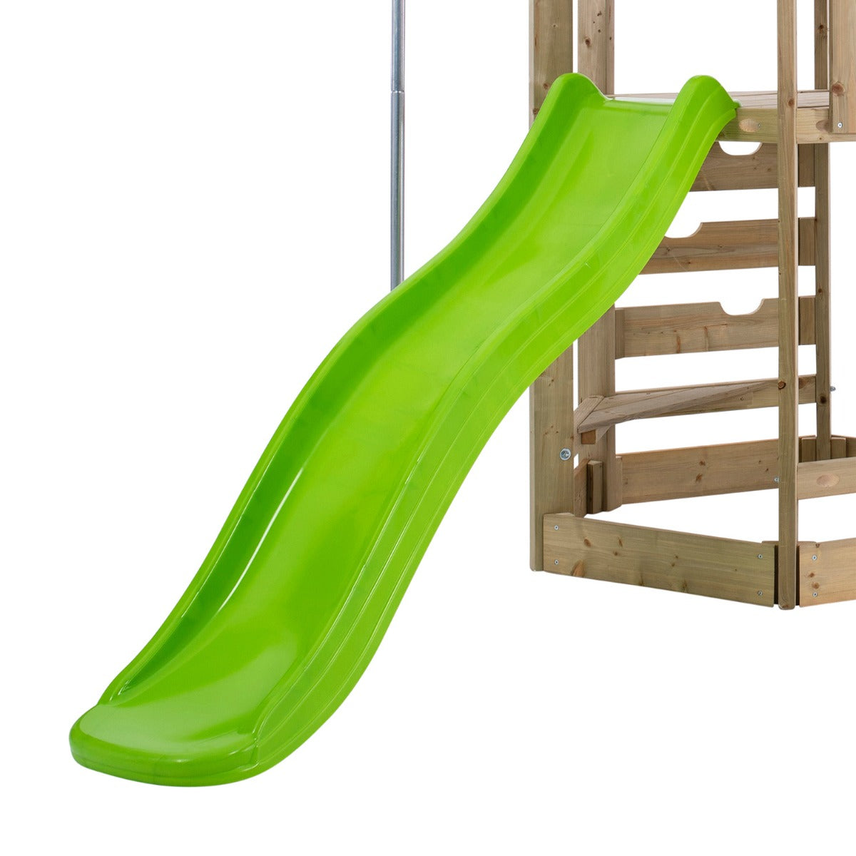 tp Castlewood Ludlow Wooden Climbing Frame with Single Swing Arm and Slide - 5021854934018