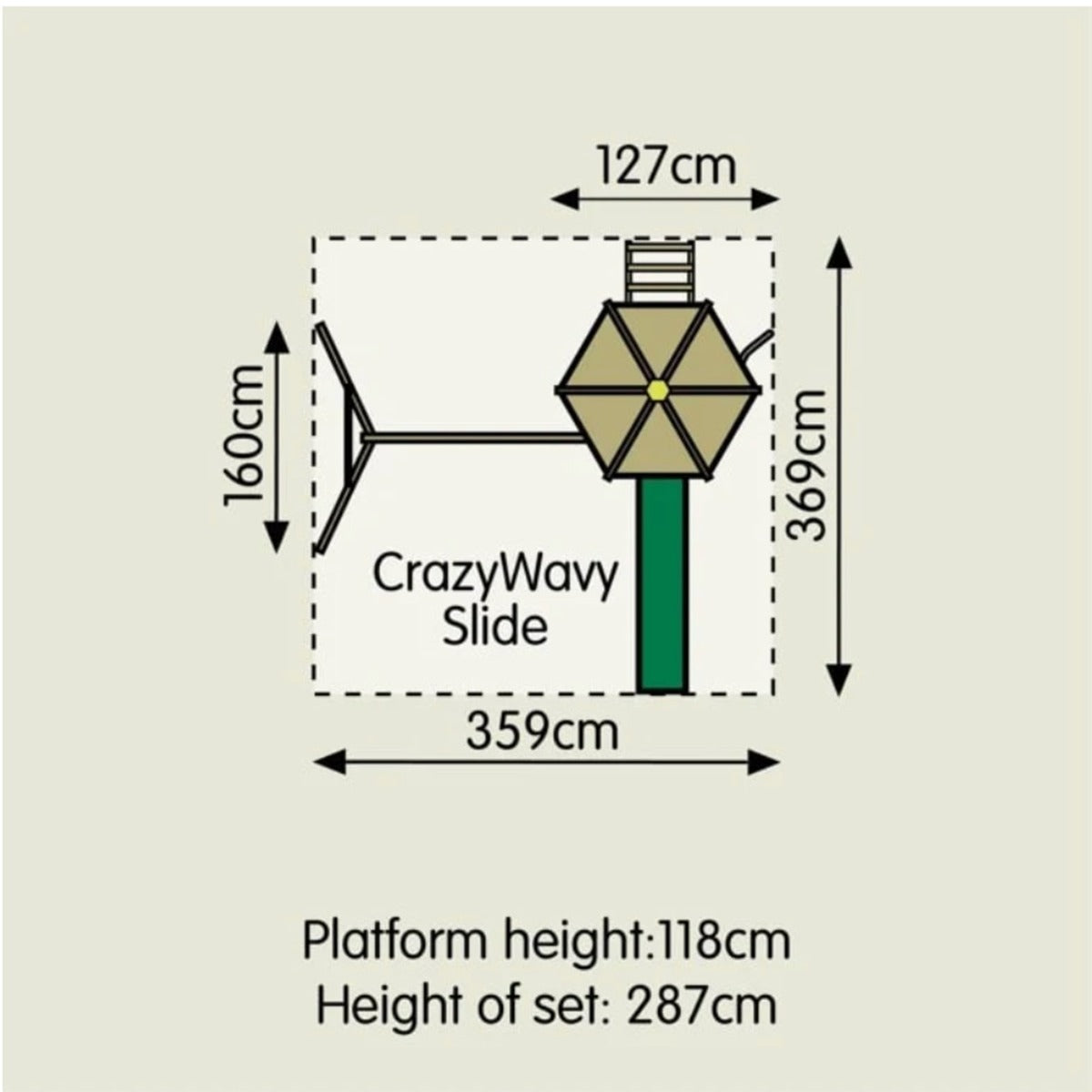 tp Castlewood Beeston Wooden Climbing Frame with Swing Set and Slide - 5021854934032