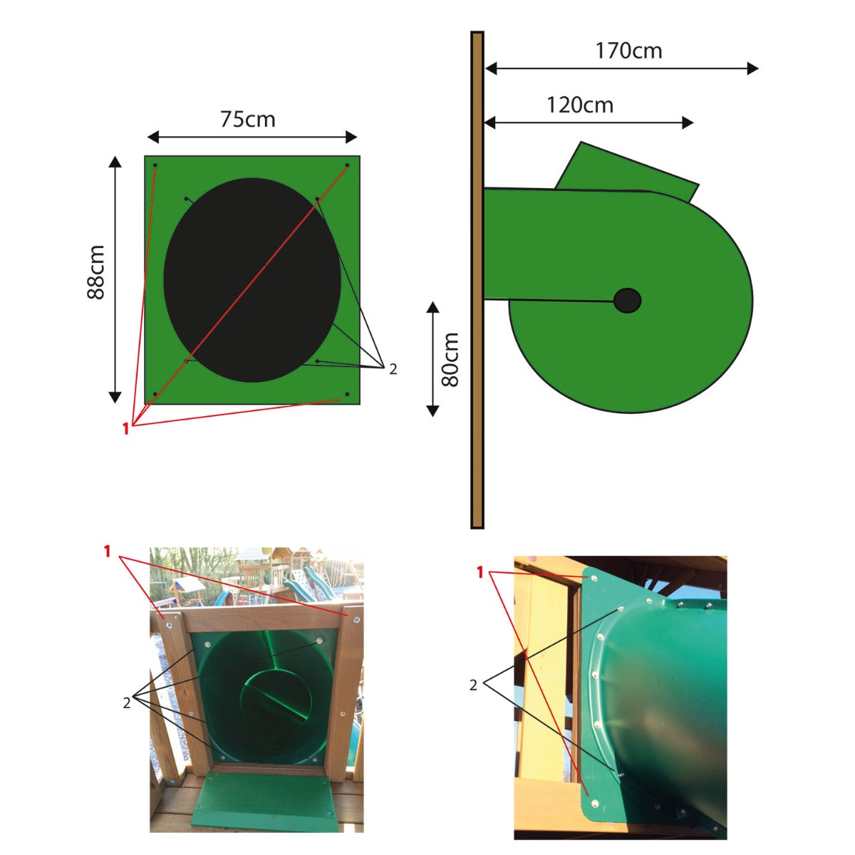 7ft Enclosed Tube Slide