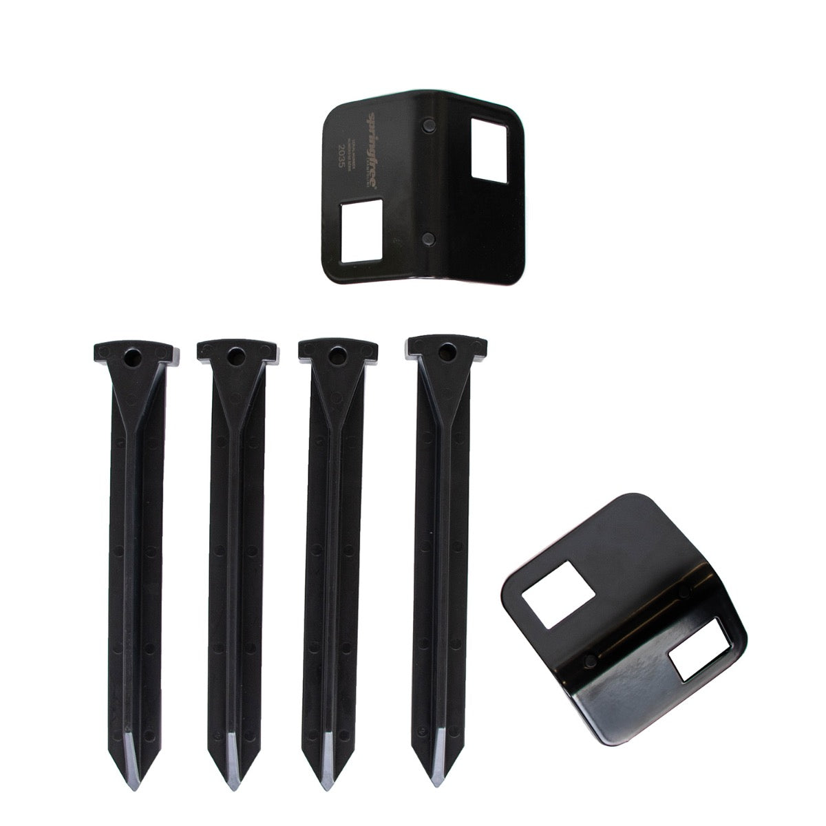 Springfree Ground Anchor. 4 x pegs and 2 x brackets.