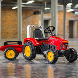 Falk Supercharger Pedal Tractor with Opening Bonnet & Trailer