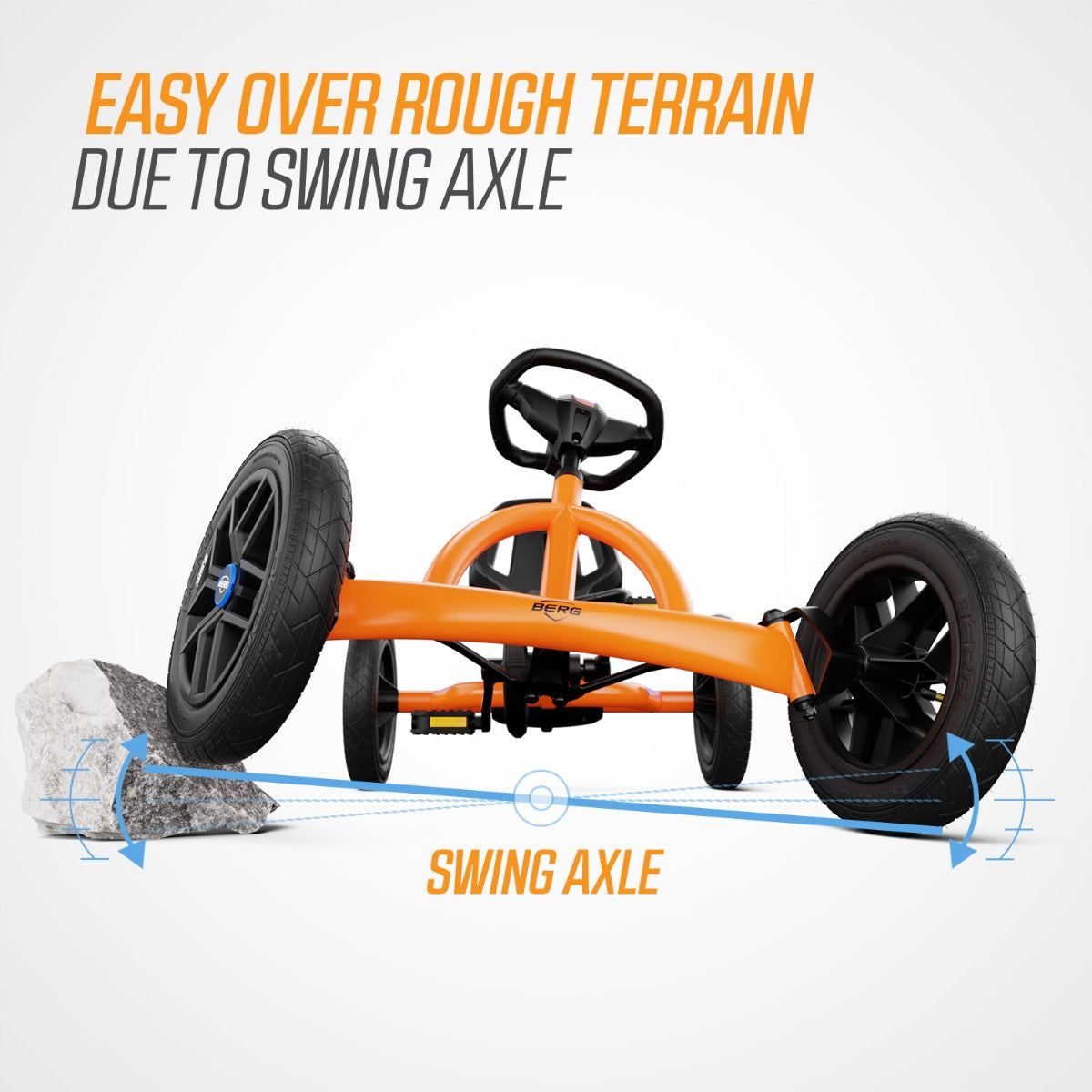 BERG Buddy B Orange with Trailer L and FREE Flashing Light