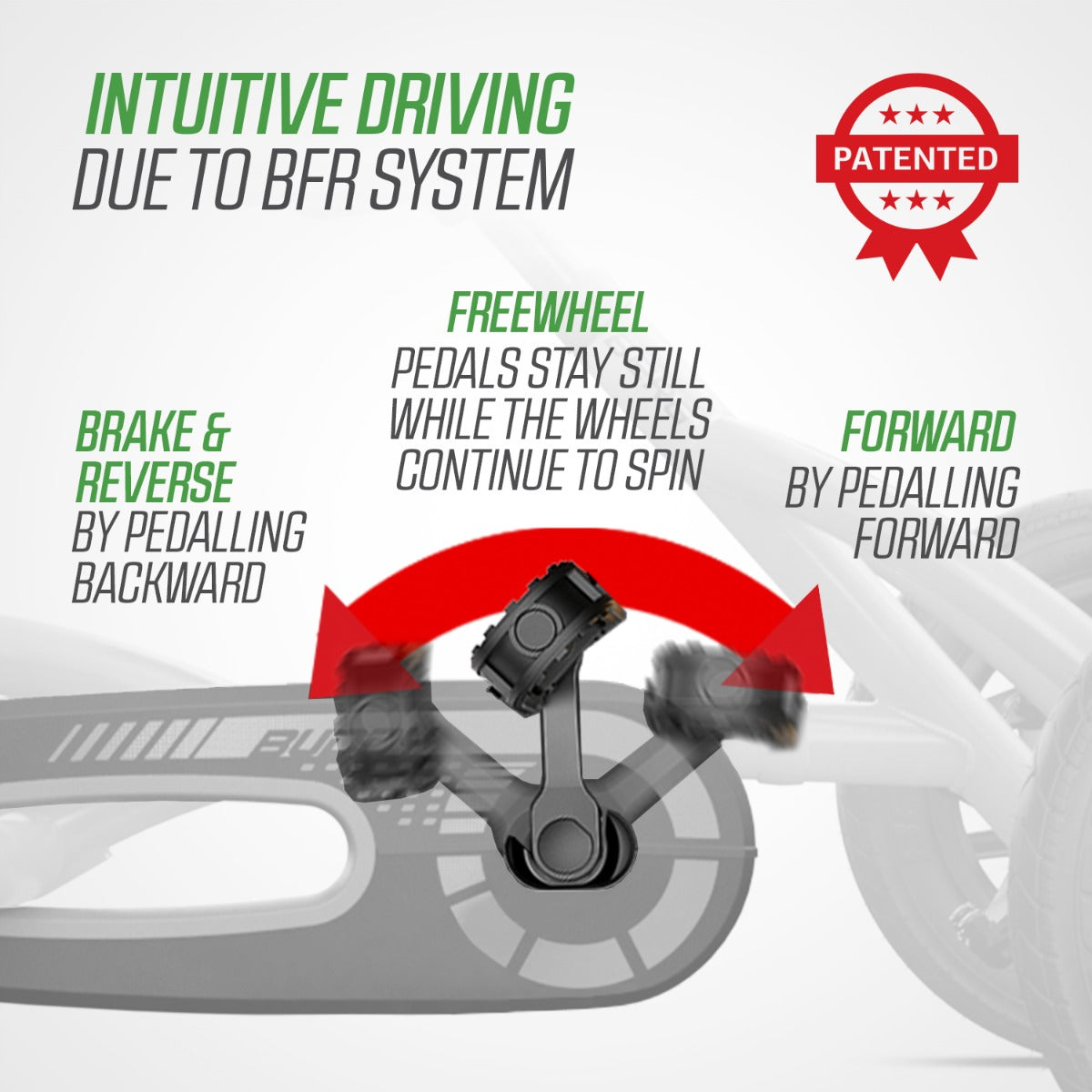 BERG Buddy John Deere Go Kart with brake free wheel and air tyres - 8715839100419
