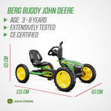 BERG Buddy John Deere Go Kart with brake free wheel and air tyres - 8715839100419