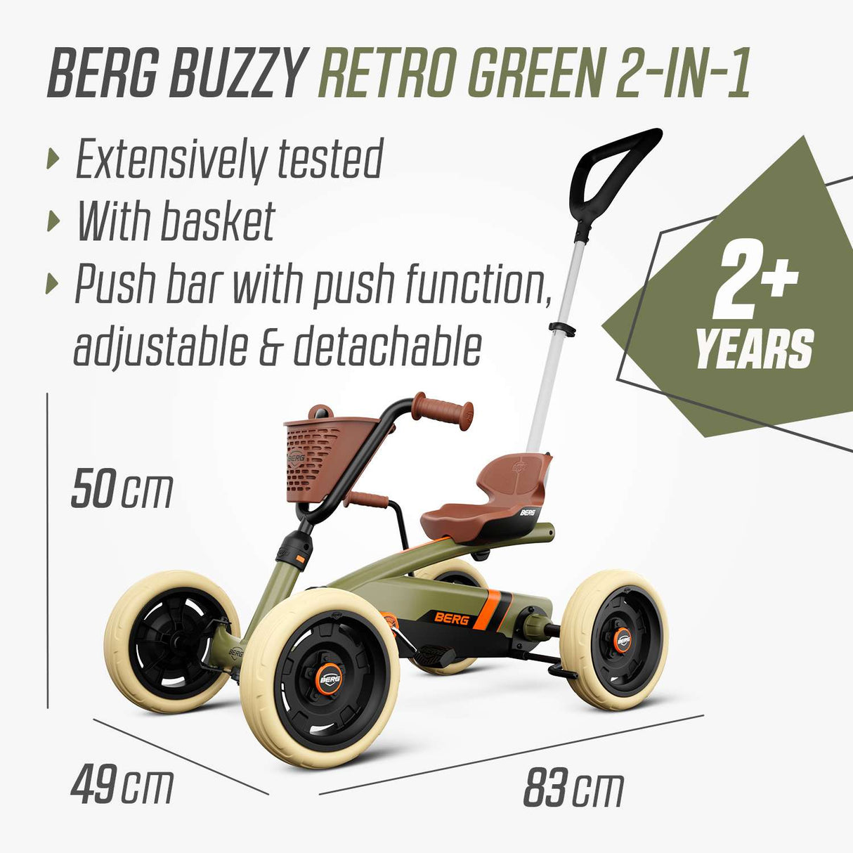 BERG Buzzy Retro 2 in 1 Green
