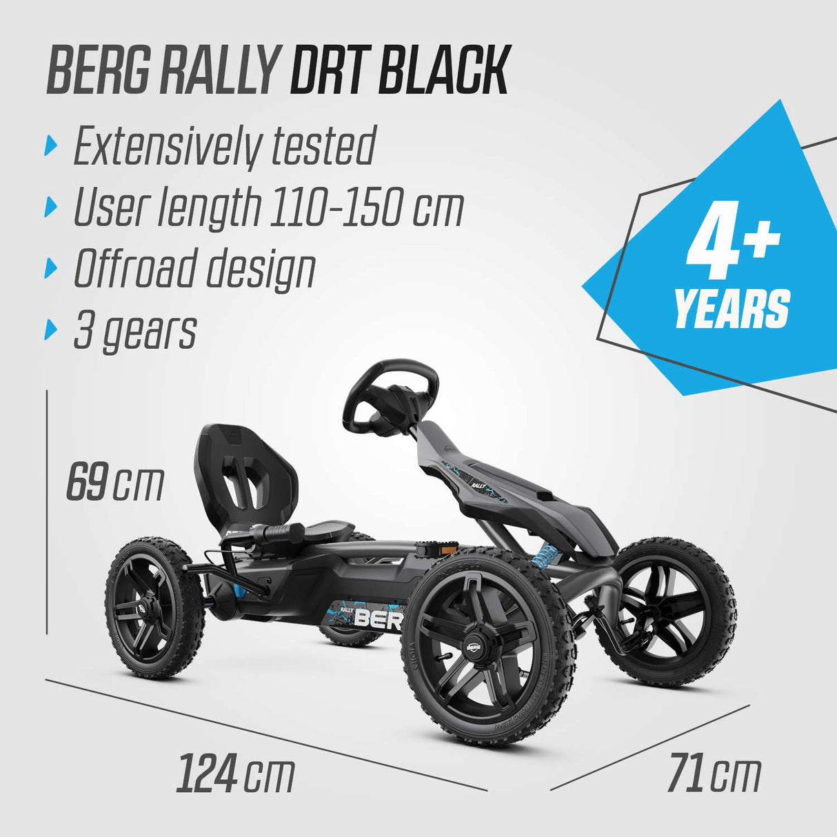 BERG Rally DRT Black 3 Gears