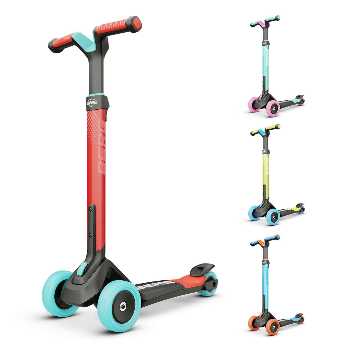 BERG Nexo Foldable 3 Wheeled Scooter Red