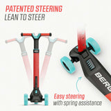 BERG Nexo Foldable 3 Wheeled Scooter Red