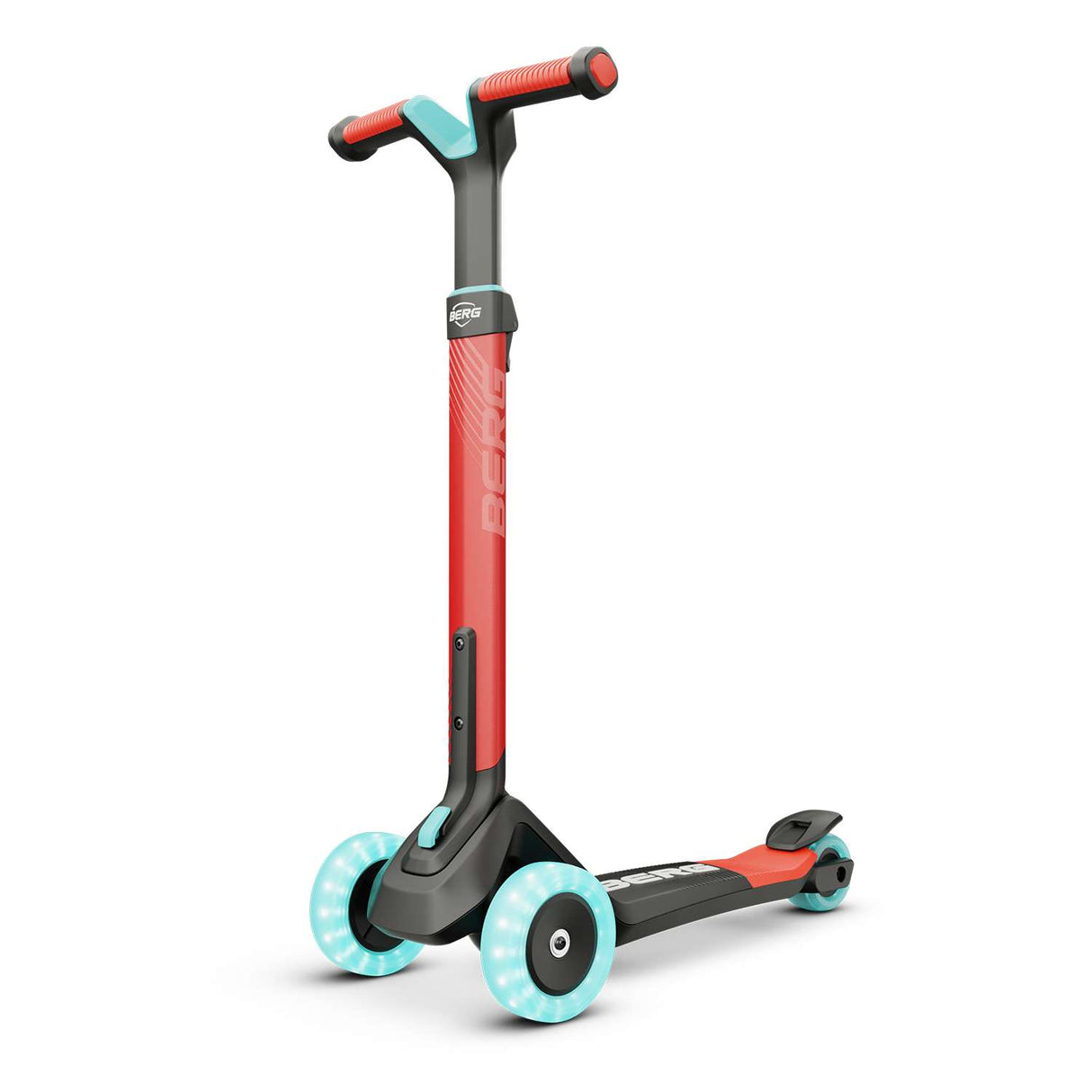BERG Nexo Foldable Lights 3 Wheeled Scooter Red