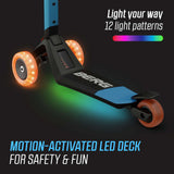 BERG Nexo Foldable Lights LED-Deck 3 Wheeled Scooter Blue