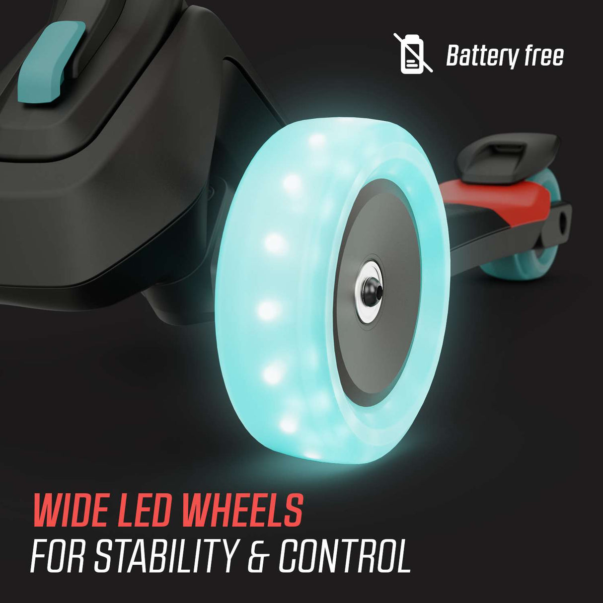 BERG Nexo Foldable Lights LED-Deck 3 Wheeled Scooter Red