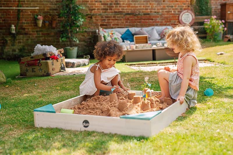 Plum Junior Wooden Sandpit - Teal