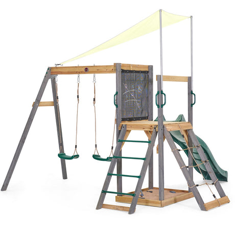 Plum Siamang Wooden Playcentre Swing and Slide - 5036523075886