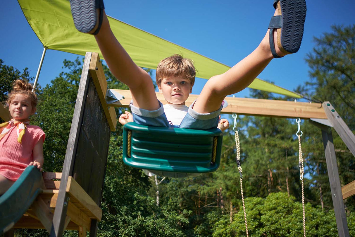 Plum Siamang Wooden Playcentre Swing and Slide - 5036523075886