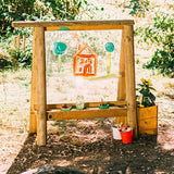 Five tinker pots and storage holders for paints