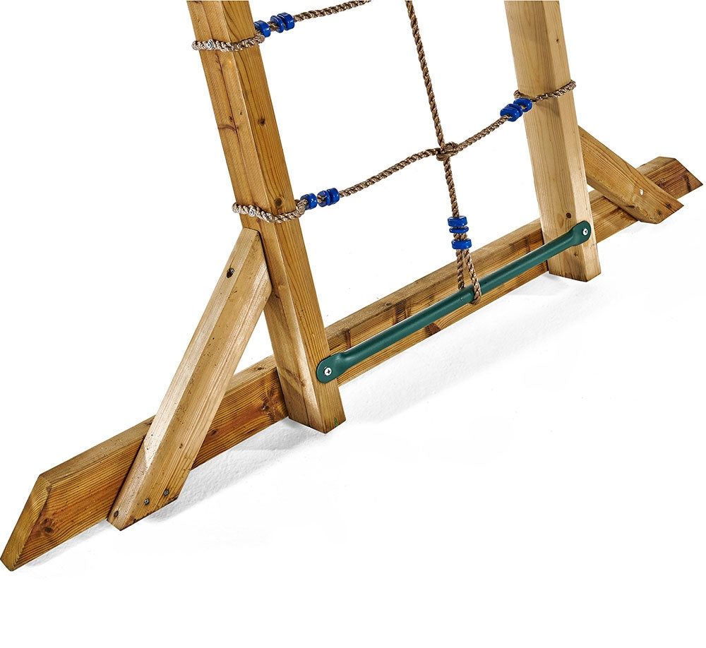 Plum Wooden Monkey Bars with Metal Rungs