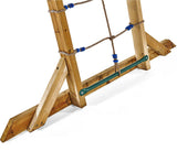 Plum Wooden Monkey Bars with Metal Rungs
