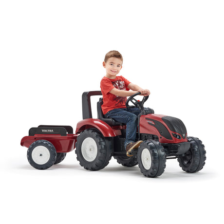 Falk Valtra S4 Pedal Tractor with Trailer