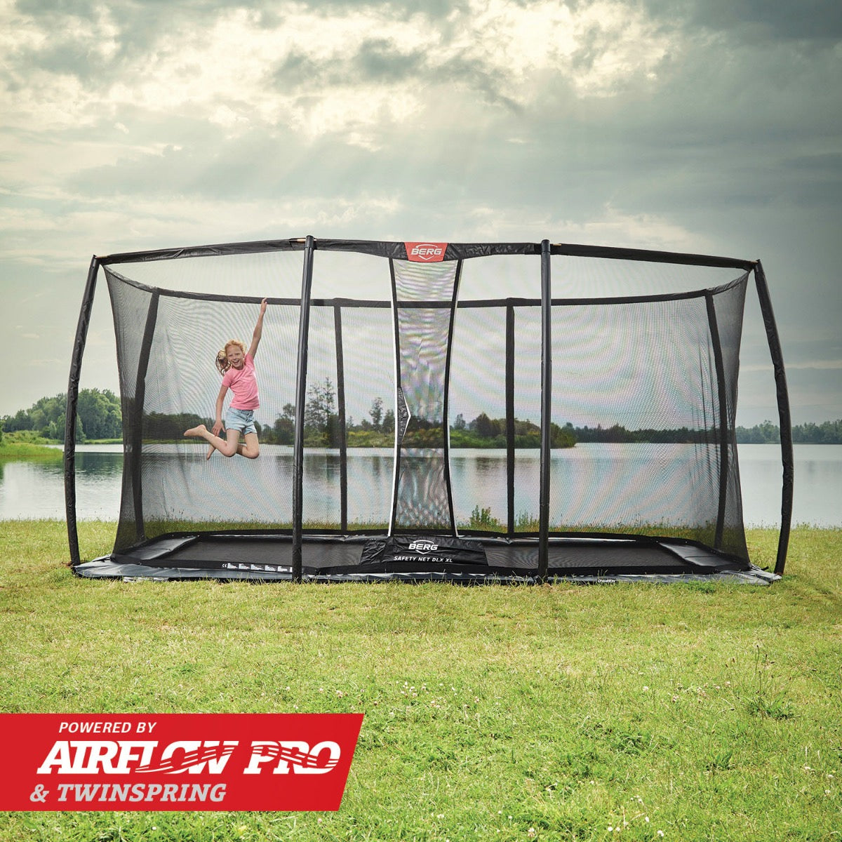 BERG Ultim Champion FlatGround 500 Grey + Safety Net Deluxe XL - 8715839084900
