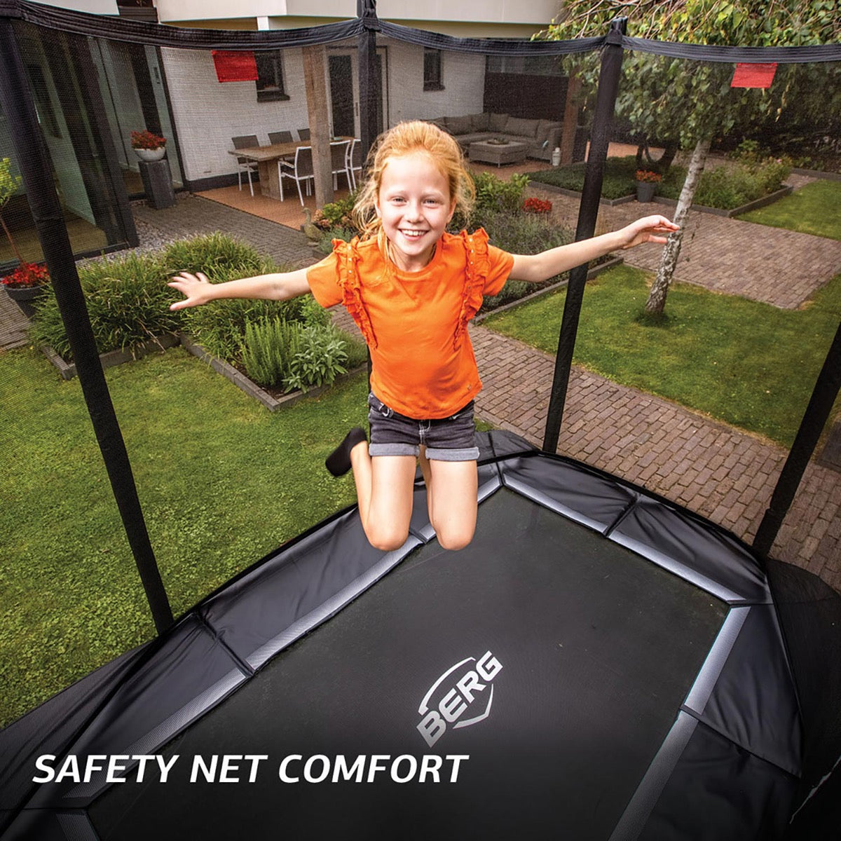 BERG Ultim Favorit InGround 410 Grey with Safety Net Comfort - 8715839084184