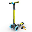 BERG Nexo Foldable Lights Magnet Deck 3 Wheeled Scooter Lime - 8715839090642